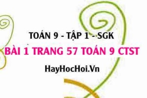 Bài 1 trang 57 Toán 9 tập 1 Chân trời sáng tạo